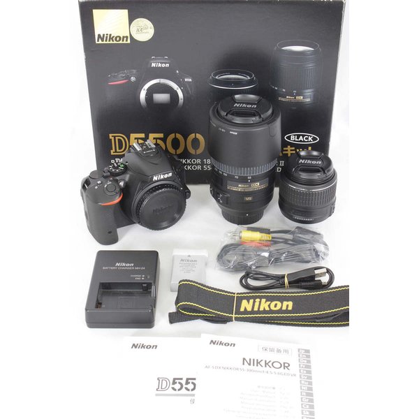 Nikon ニコン　D5500 ブラック　ダブルズームキット＃WiFi