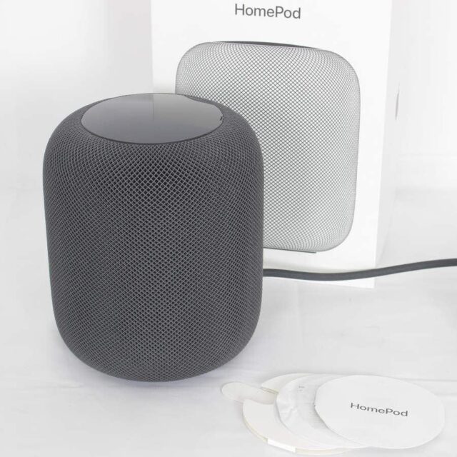 レンジの広い重低音を体感しよう(美品) Apple HomePod MQHW2J/A スペースグレイ