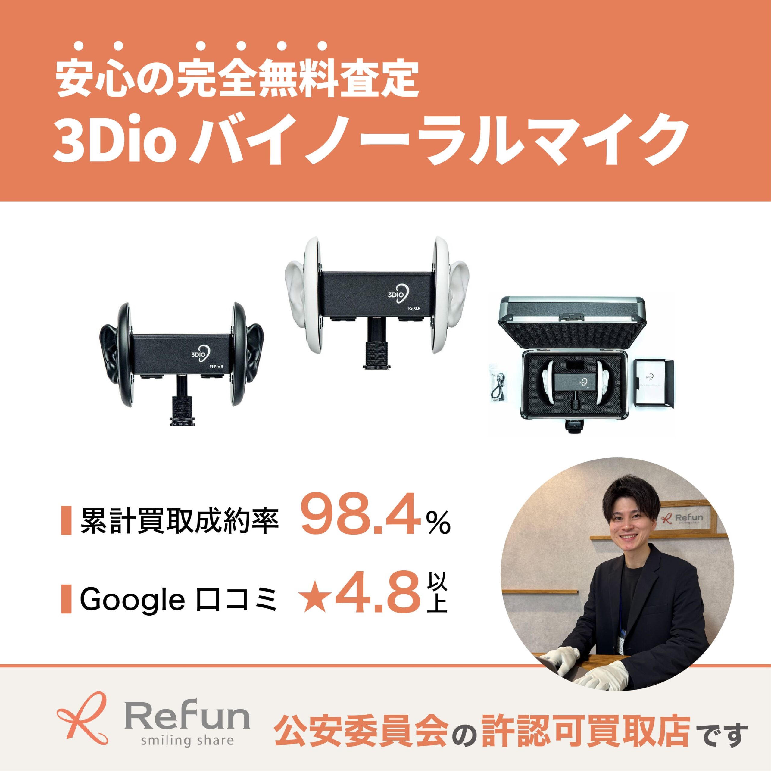 3Dio バイノーラルマイク買取
